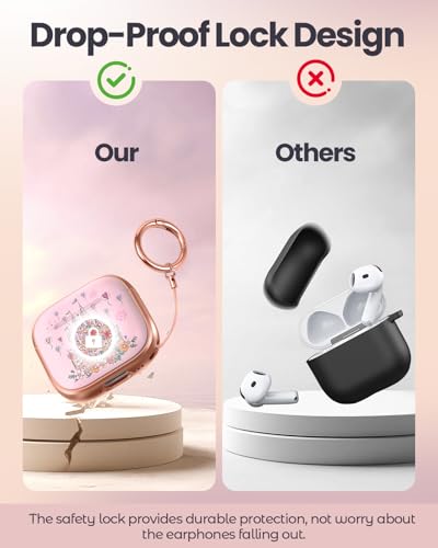 AirPods 4 Case with Safety Lock Cats Pattern Hard Protective Cover H979