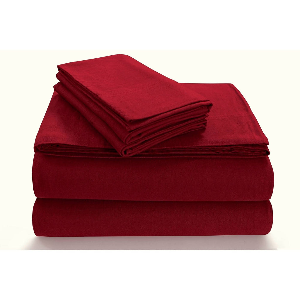 Full Solid Flannel Deep Pocket Sheet Set Z320