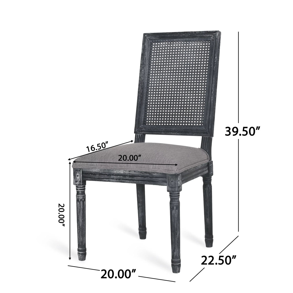 Gray Fabric Dining Chair Set of 6 C197423