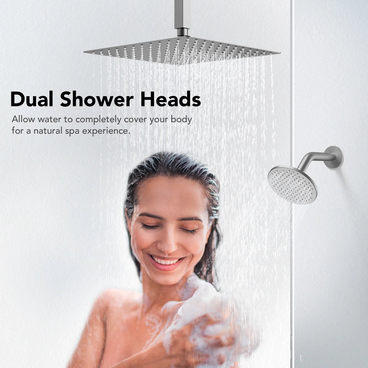 Brushed Nickel Thermostatic Shower Faucet Set E6859
