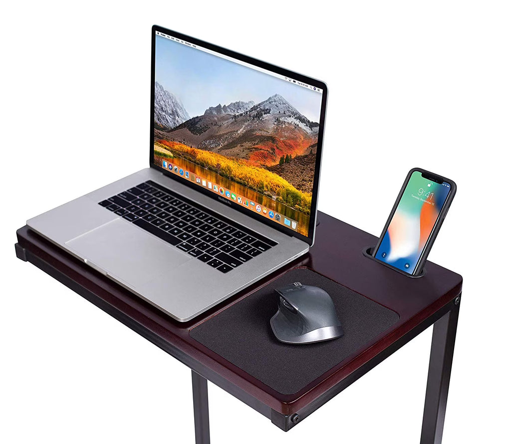 Sofa Table TV Tray with Tablet and Phone Slots N863160