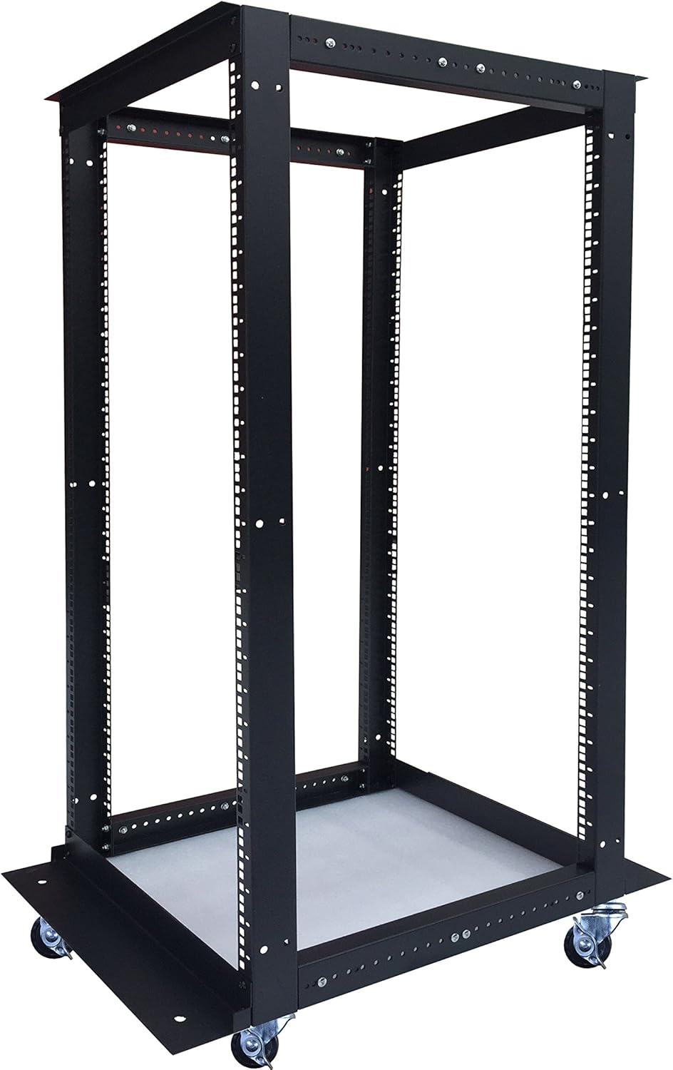 18U 4 Post Open Frame 19 inch Network Server Rack Adjustable Depth E246803