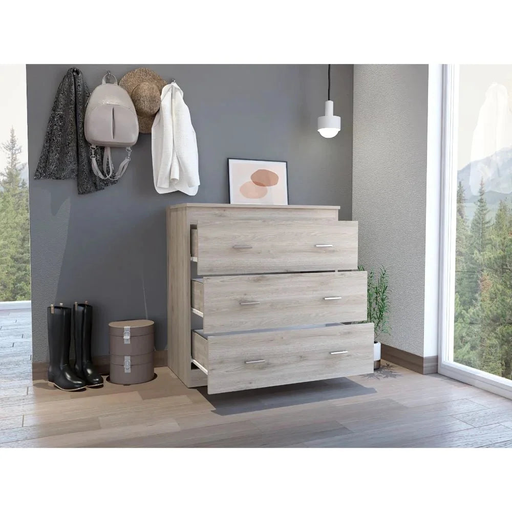 Light Grey Manufactured Wood Dresser D259