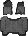 Black TPE Car Floor Mats Custom Full Set for Dodge Ram 1500 Crew Cab B849