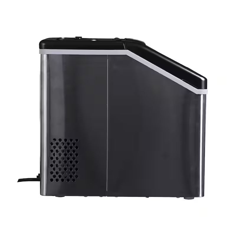40 lb. Freestanding Ice Maker in Black Stainless A89454