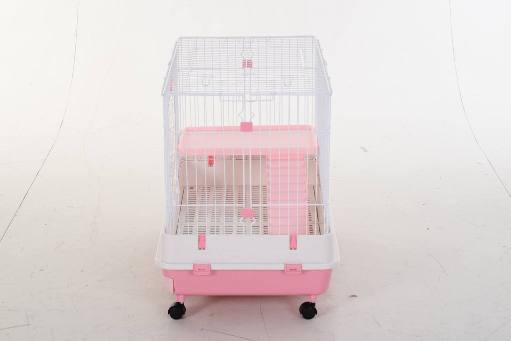 Indoor Rabbit Cage Small Animal House with Wheels G31297
