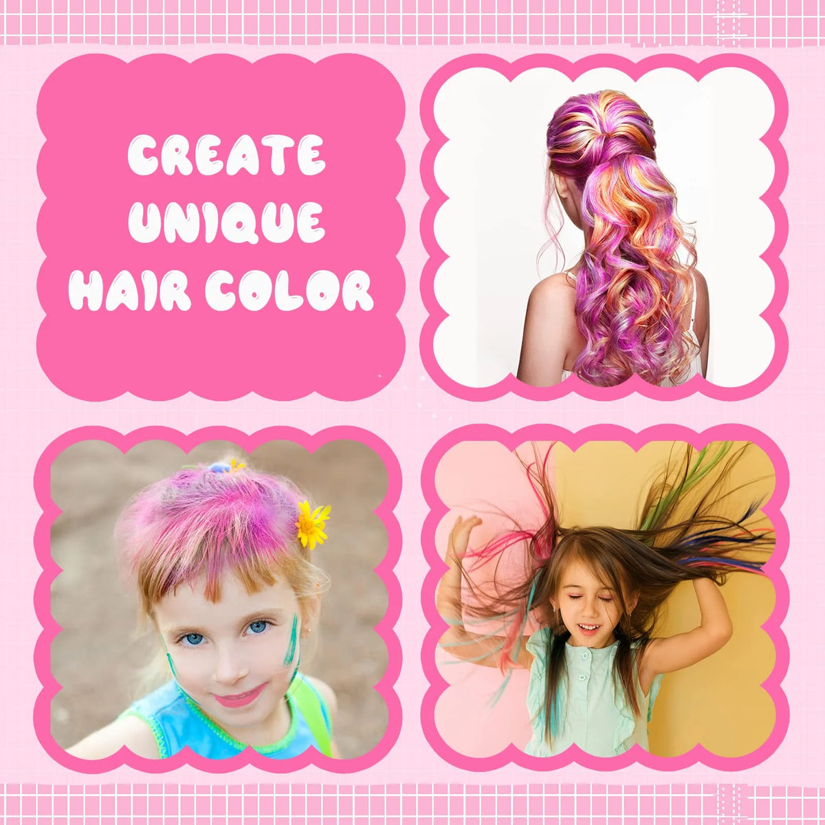 Hair Chalk Set for Kids DIY Hair Color Dye Chalk H950741