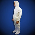 White Disposable Coveralls with Hood and Boots Z523456