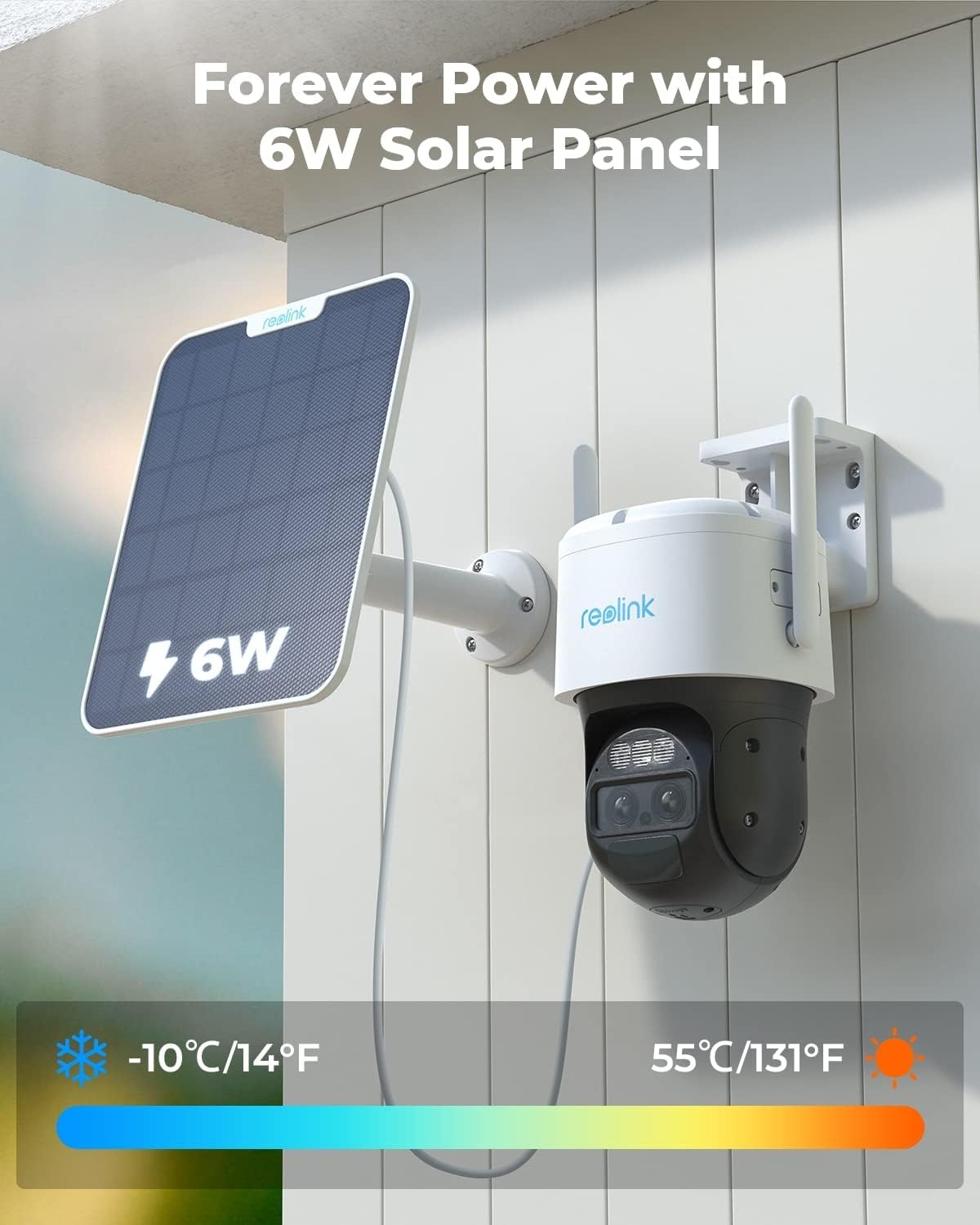 Solar Powered 2K Security Camera with Pan Tilt Auto Tracking E370499