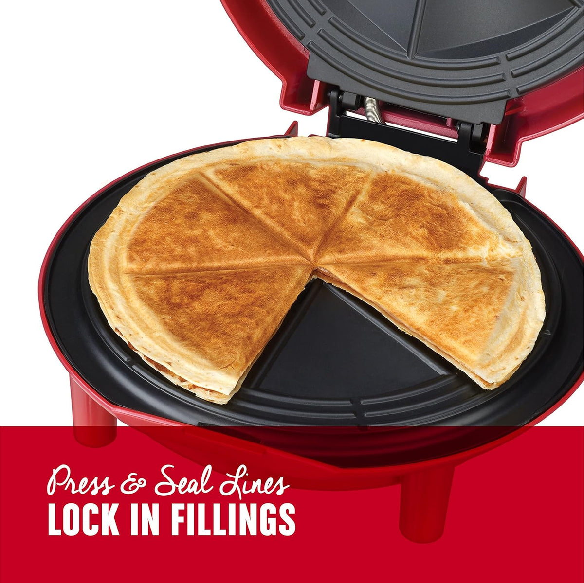 Red Electric Quesadilla Maker 10 Inch U177