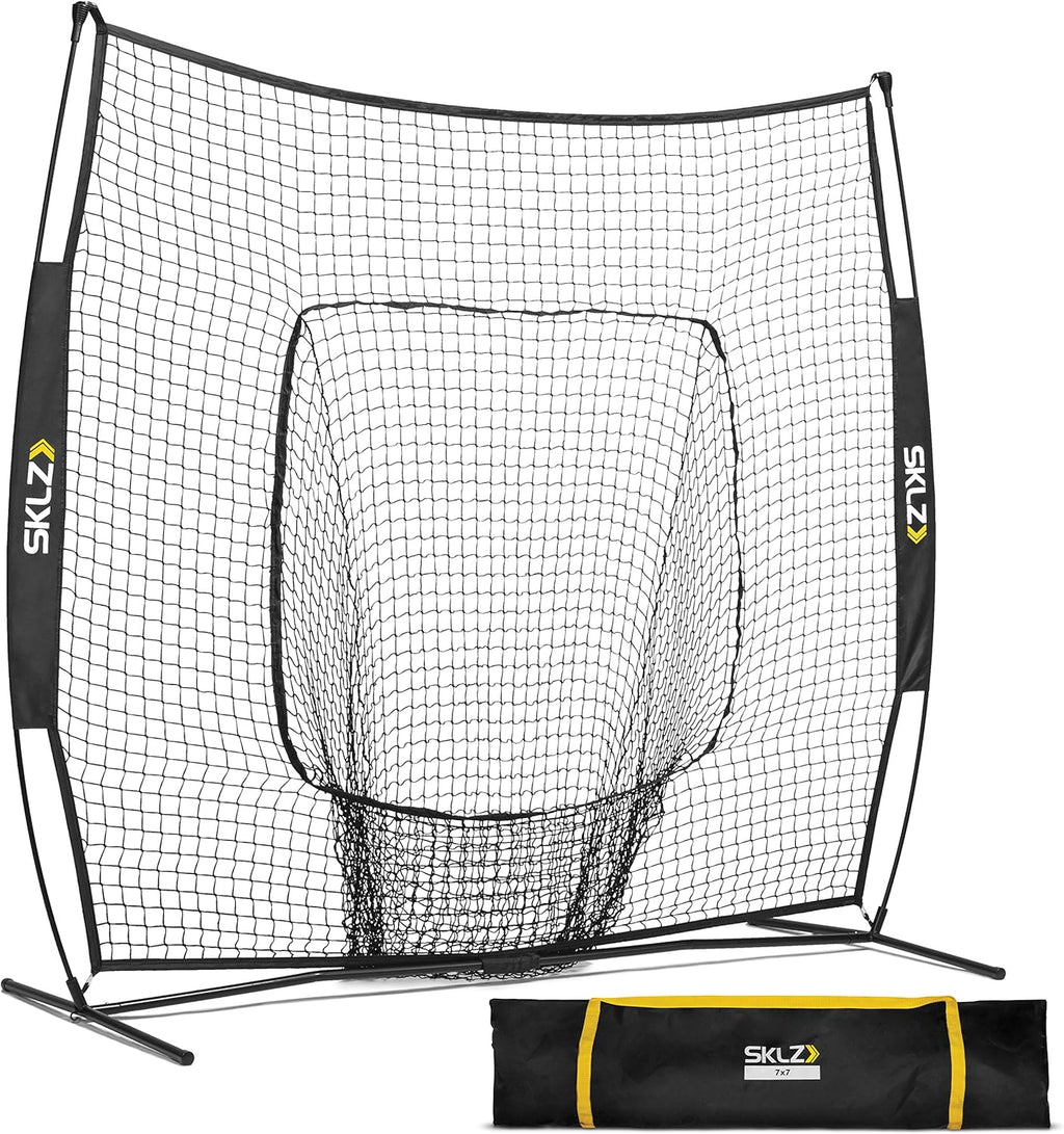 Portable Baseball and Softball Hitting Net, Black, 7 x 7 feet V155