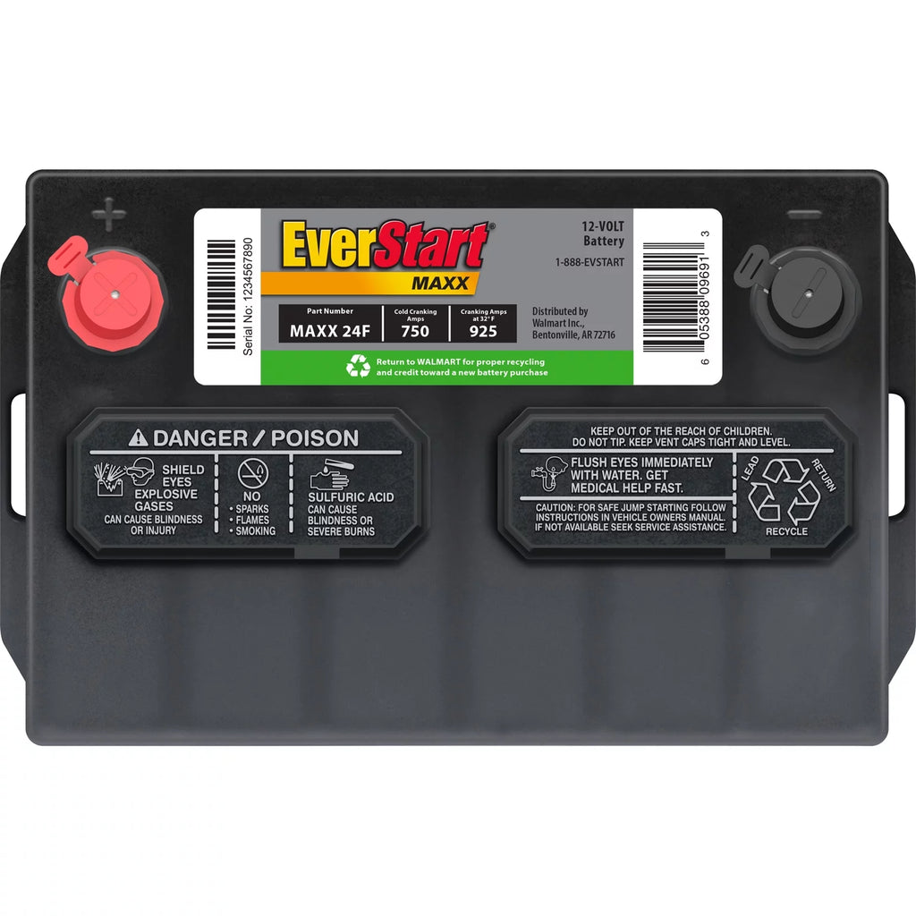 Group Size 24F 12 Volt 750 CCA Lead Acid Automotive Battery A11236