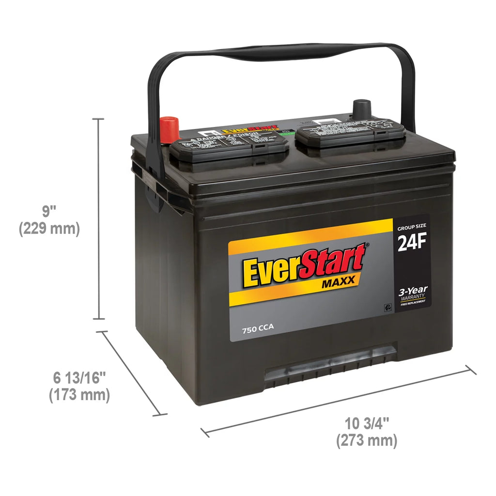 Group Size 24F 12 Volt 750 CCA Lead Acid Automotive Battery A11236