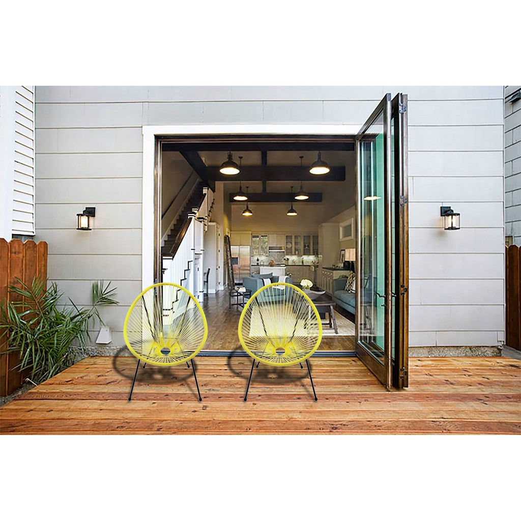 Light Weight Woven Basket Patio Chair with Table 2pc Grey F7982