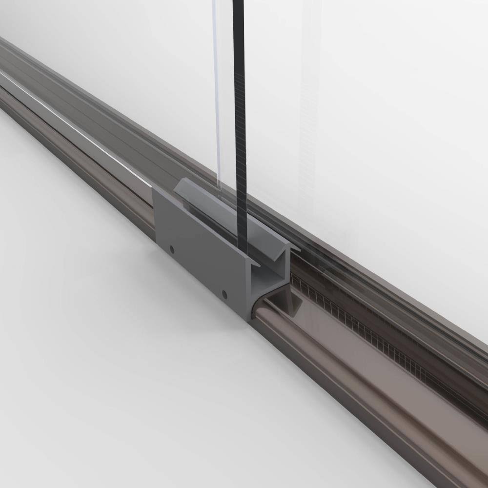 Oil Rubbed Bronze Obscure Frameless Bypass Sliding Shower Door N278