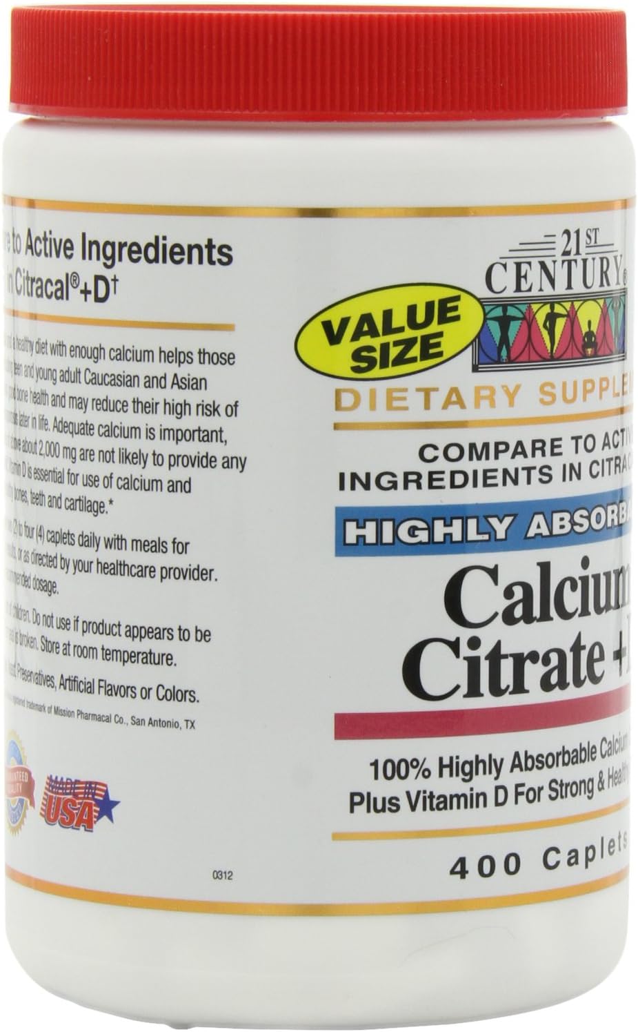 Calcium Citrate + Vitamin D Caps P1860