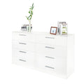 White 6-Drawer Double Dresser U991