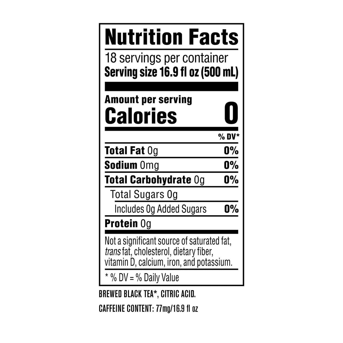 Unsweetened Iced Black Tea, 18 pk./16.9 oz. Z414723