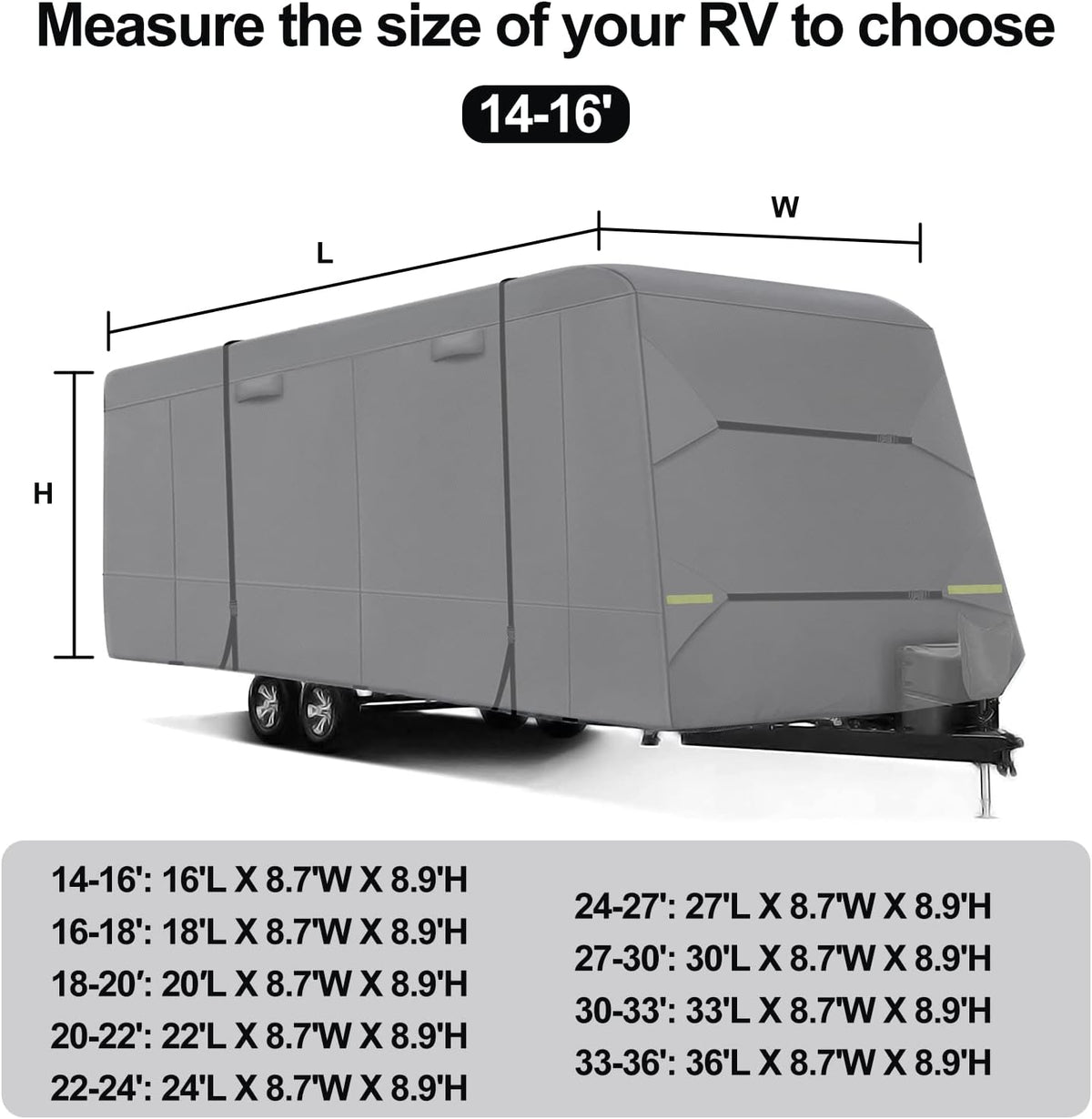 6 Layers Travel Trailer Cover C442