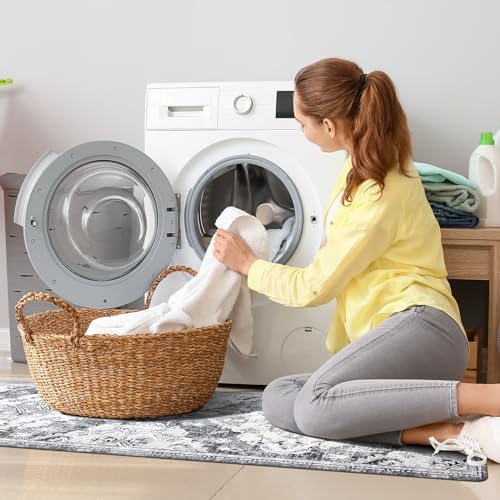 Anti Fatigue Kitchen Mats 2 Piece Set Blue Gray Waterproof Non-Skid Y4906