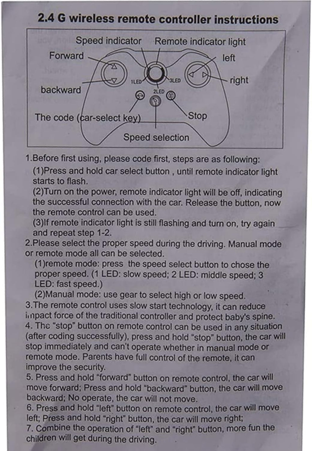 12V Children's Electric Car Bluetooth Remote Control Receiver O5275