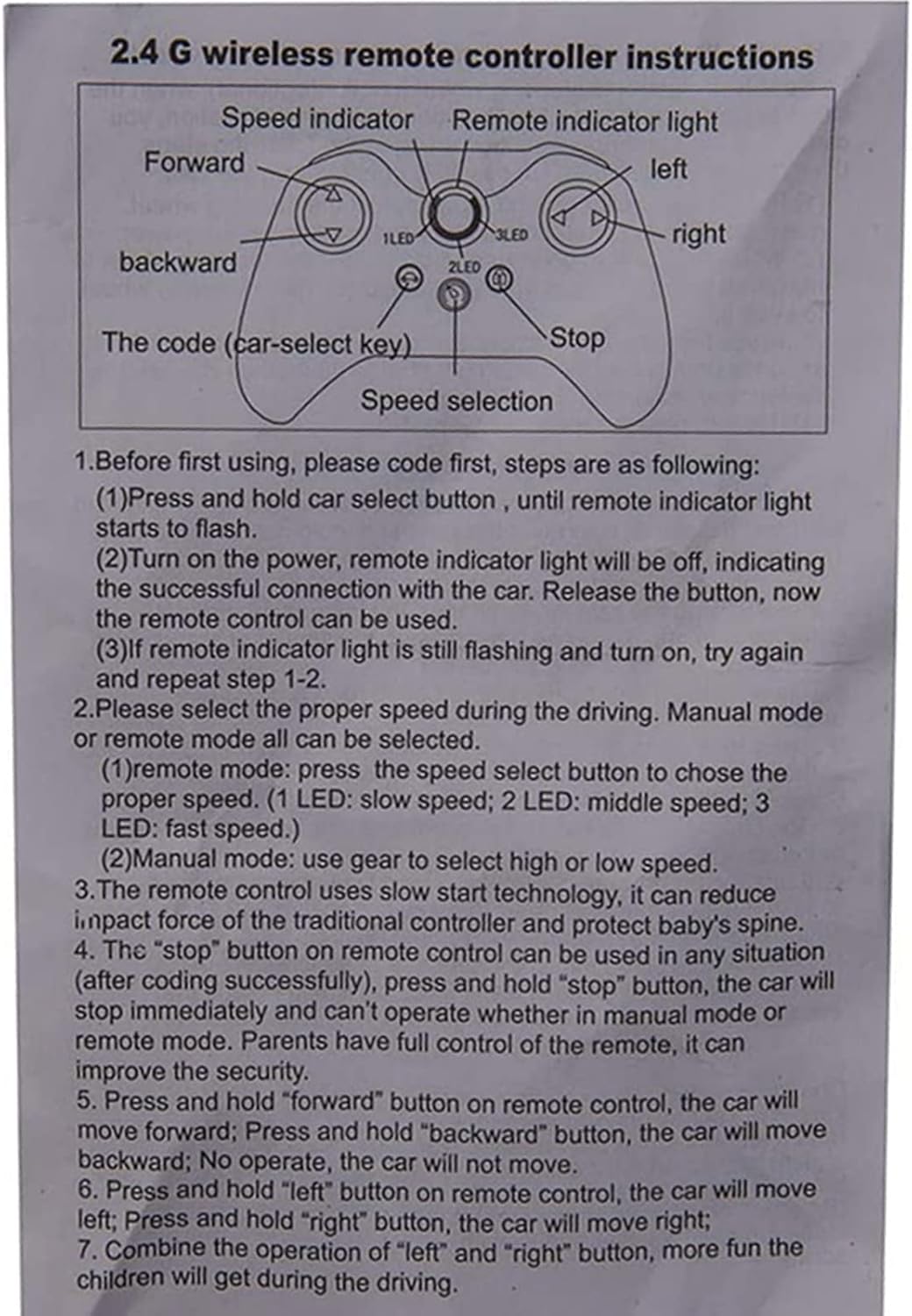 12V Children's Electric Car Bluetooth Remote Control Receiver O5275