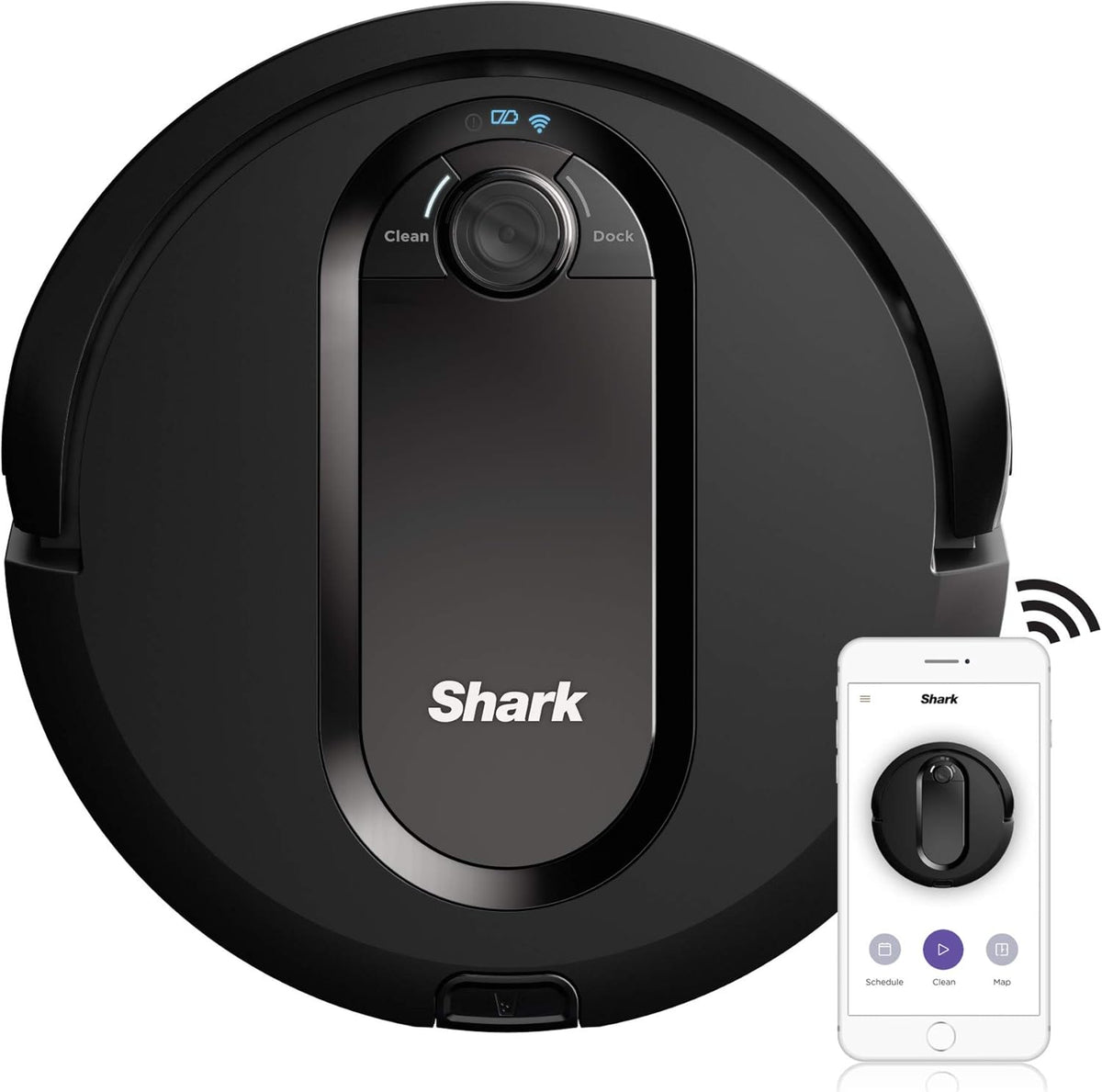 Black Wi-Fi Connected Robot Vacuum F67404