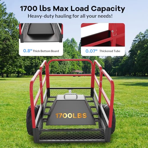 Heavy Duty Steel Dump Cart with 1700-Pound Capacity S6521