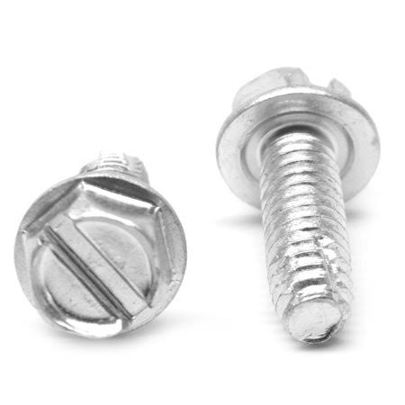 3/8 inch-16 x 3/4 inch Coarse Thread Cutting Screw Slotted Hex Washer Head Zinc Plated O9953