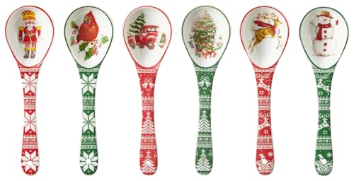 Green Ceramic Spoons Set of 6 R636