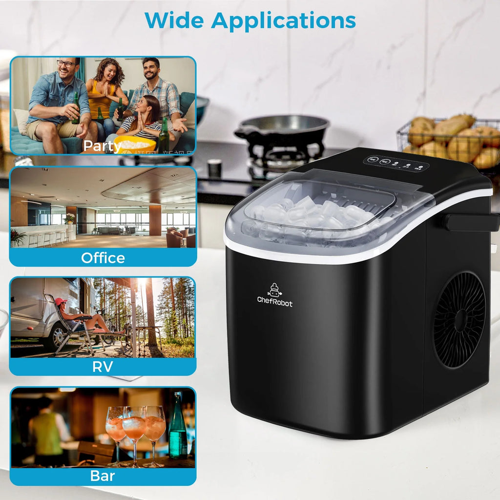 Black Self-Cleaning Ice Maker M858942