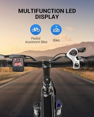 Electric Bike, 36V Removable Battery, 350W Brushless Motor, 26" Tires, 7-Speed X190