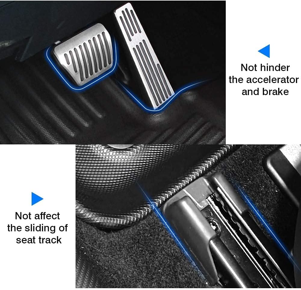 Custom Fit All Weather Floor Mats Full Set Black Non-Slip C3840