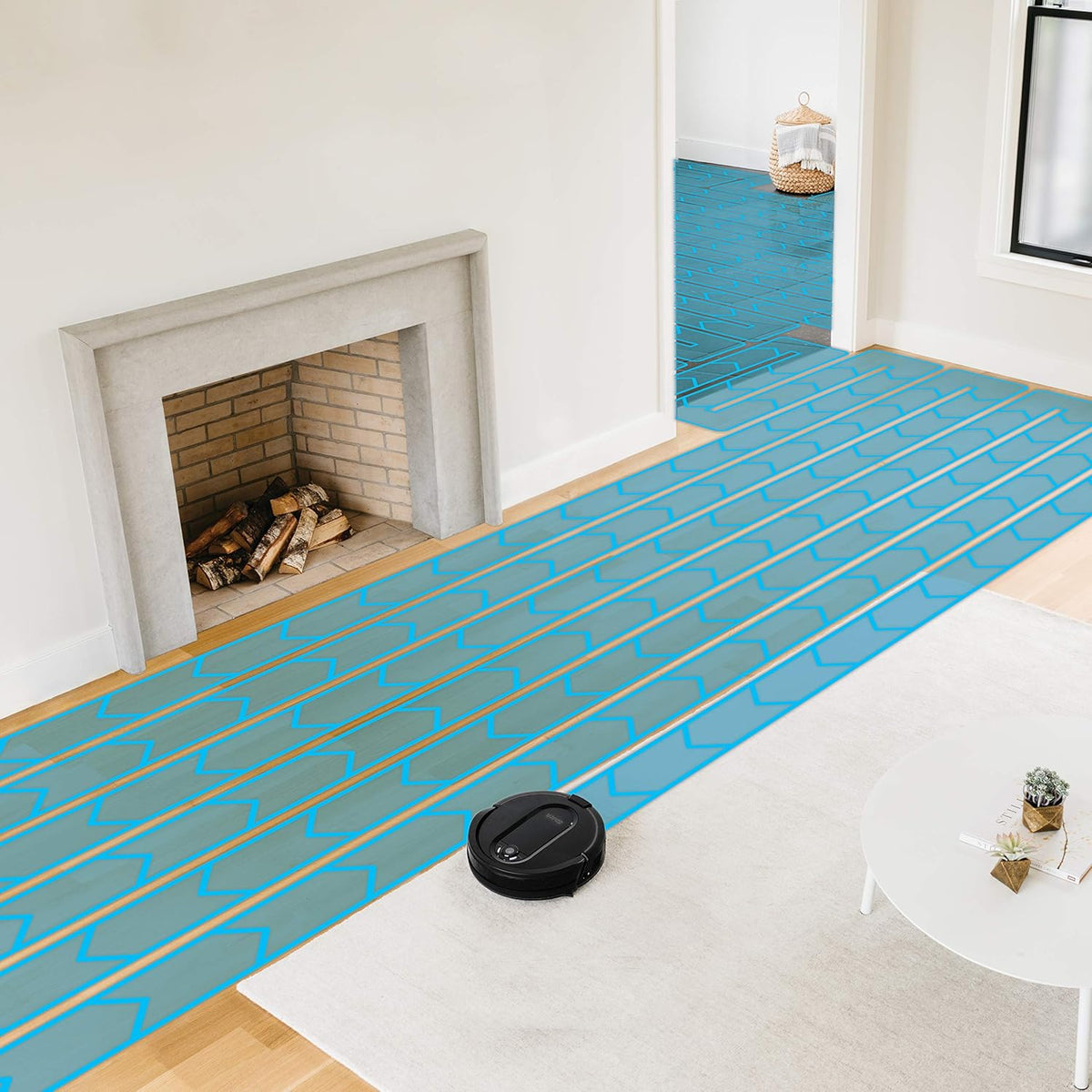 Black Wi-Fi Connected Robot Vacuum F67404