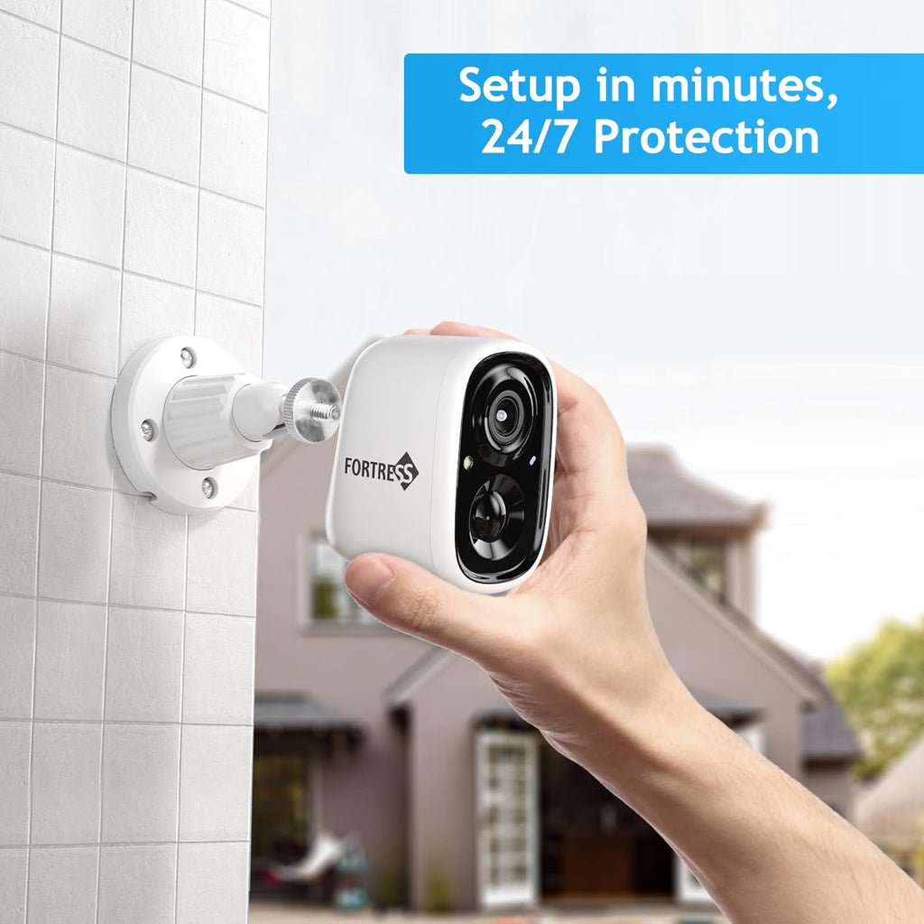 Wireless Outdoor Security Cameras 1080p Color Night Vision White P36675