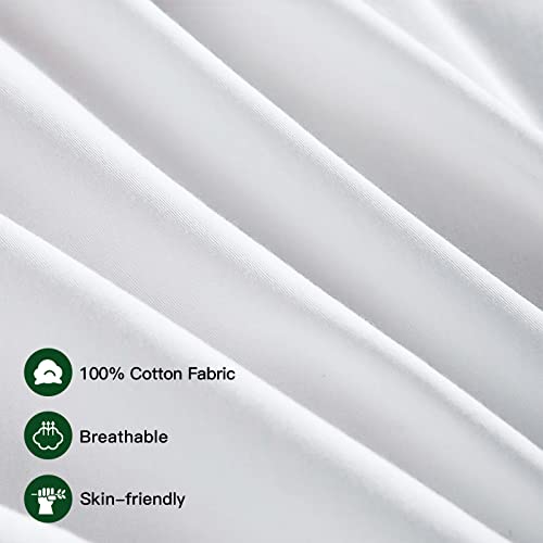 Pack of 2 Throw Pillow Inserts, 12x20, White, 100% Cotton Cover P100976