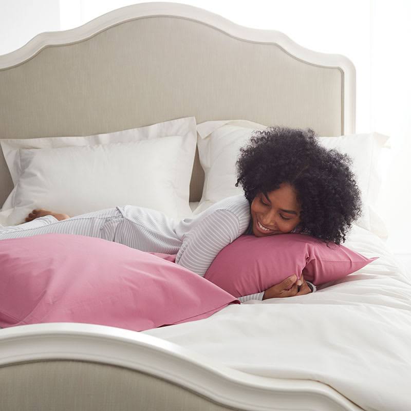 Ivory Cotton Percale Twin Duvet Cover G548