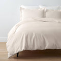 Ivory Cotton Percale Twin Duvet Cover G548