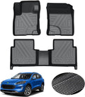 Custom Fit All Weather Floor Mats Full Set Black Non-Slip C3840
