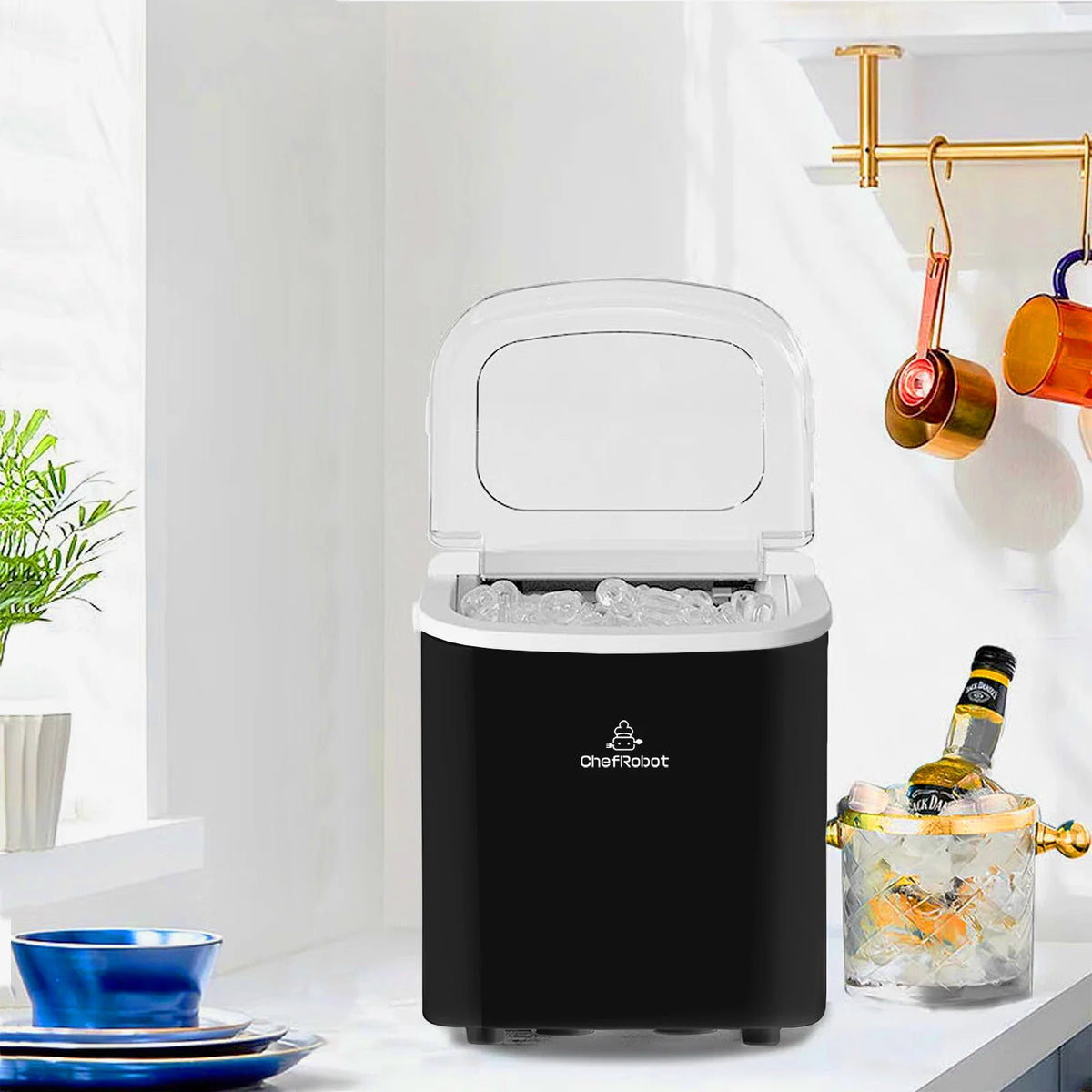 Black Self-Cleaning Ice Maker M858942
