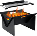 18 inch Wood Burning Fire Pit with Grill Pan S448514