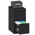 3 Drawer Metal File Cabinet with Lock, Black S136026