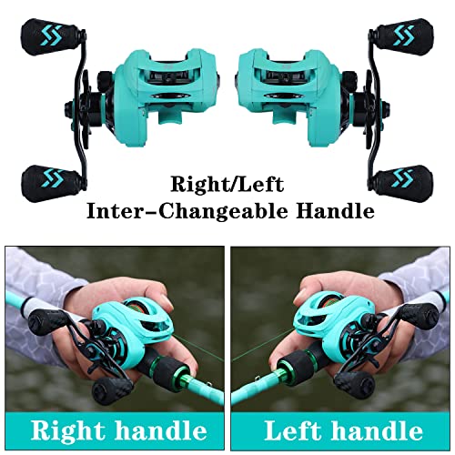 Spinning & Baitcasting Fishing Rod Reel Combo with Graphite Blanks, Stainless Steel Guides M19708
