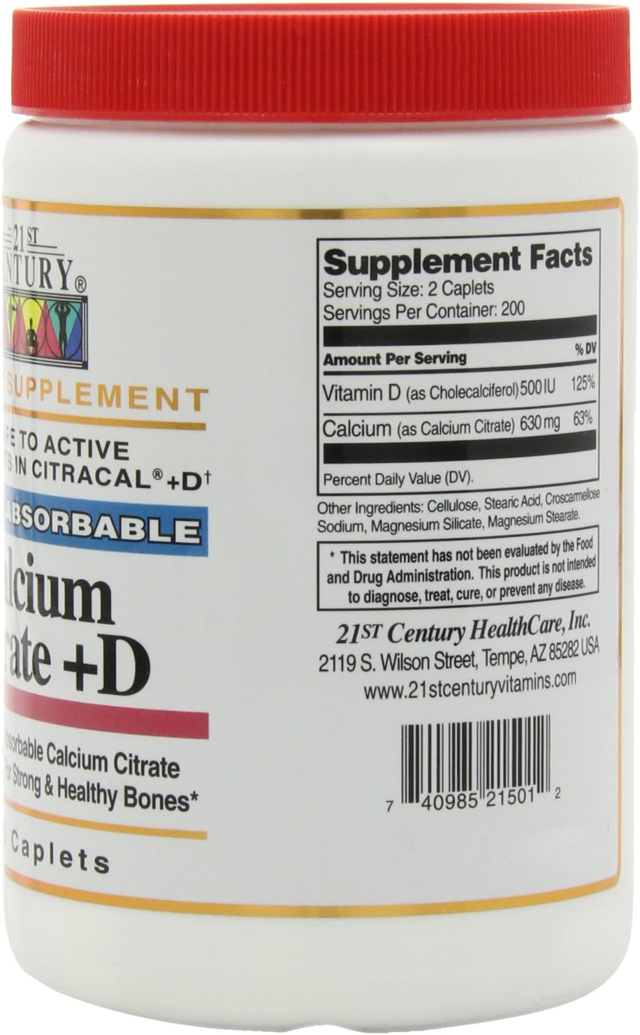Calcium Citrate + Vitamin D Caps P1860