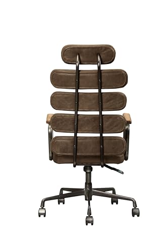 Retro Brown Top Grain Leather Office Chair O24969