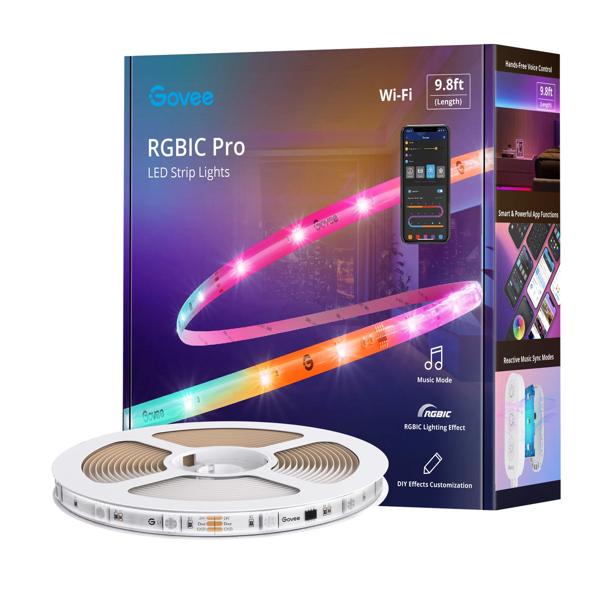 9.8ft Wi-Fi RGBIC LED Strip Light A44941