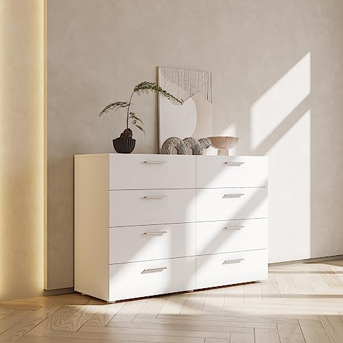 White 6-Drawer Double Dresser U991
