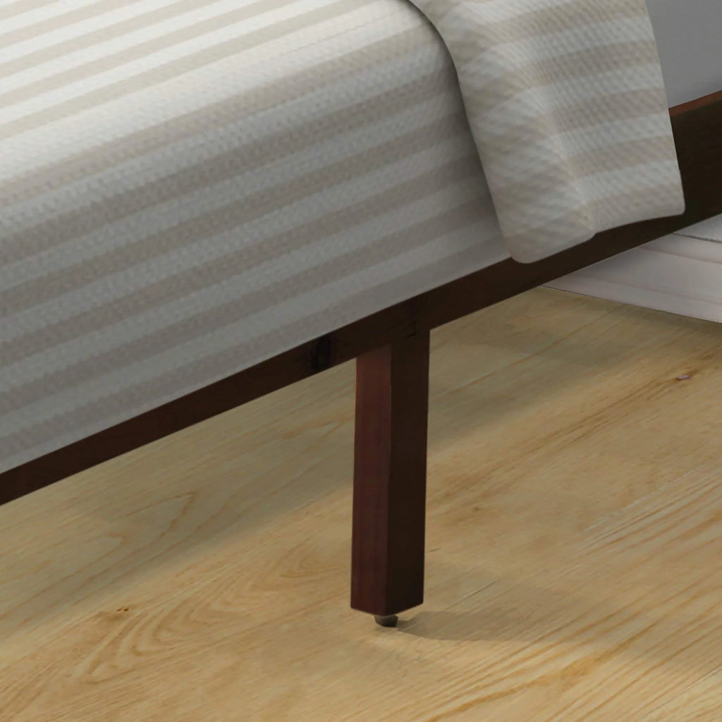 Twin Wood Platform Bed Frame with Headboard and Footboard D988