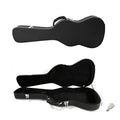 Black Wooden Hard-Shell Electric Guitar Case with Lock Latch Padding J748838