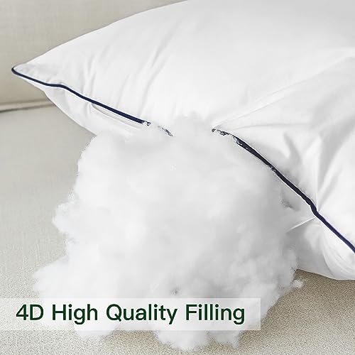 Pack of 2 Throw Pillow Inserts, 12x20, White, 100% Cotton Cover P100976